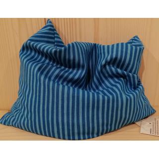 Nacken-Kirschkernkissen mit Kammern (blau/türkis) 18x70cm