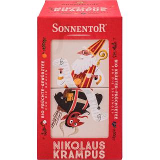 Nikolaus & Krampus Tee Teebeutel einzeln   kbA